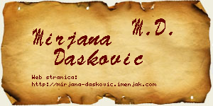 Mirjana Dašković vizit kartica